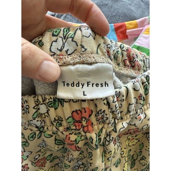 Teddy Fresh Grandma's Floral Sweatpant Joggers L Large Cotton - Picture 4 of 7